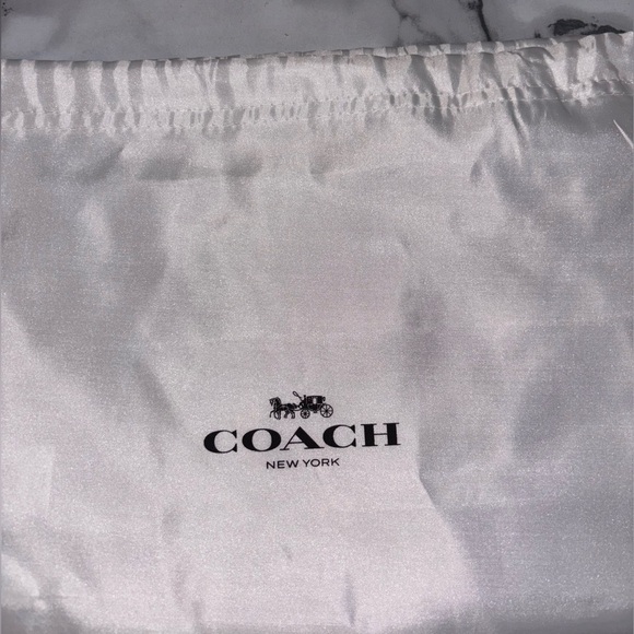 COACH White Sateen Stagecoach Logo Dustbag - Picture 3 of 3